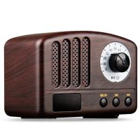 Retro Radio- Portable Speaker Classic Vintage Style Mini Size Bluetooth Speaker with FM Radio