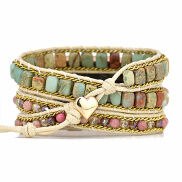 Đồng hồ đeo tay cao độ dẻo dai nhiều lớp màu sắc rực rỡ Handmade Đính cườm