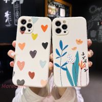 เคสโทรศัพท์ แบบนิ่ม สำหรับ Compatible For IPhone X 11 pro max 6 7 6S 8 Plus 13 PRO MAX 13 Mini 12 mini 12 pro max Se 2023 6SPlus 7Plus 6Plus 8Plus XS max XR Flower Heart Soft Cartoon Custom Back Cover