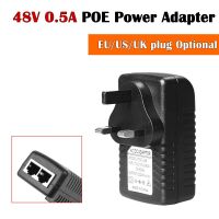 DC 48V 0.5A 24W Poe Injector Power Over Ethernet Adapter สำหรับกล้อง IP Wifi POE Injector Wall Supply UK EU Plug ตัวเลือก