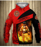 3D HOODIE-  XZX180305   Customize Name Firefighter 3D Hoodie 30