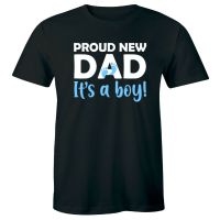 Slim Fit tee Proud New Dad ItS A Boy Baby AnnouncemenTShirt For Men Baby Gender soft Tee  C4C7