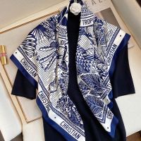 【CC】✵  2023 Silk Scarf 90x90cm Luxury BrandDesigner Hair Print Large Handkerchief Hijab Shawl bandanna foulard muffler wrap