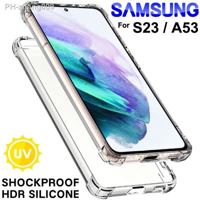 Shockproof Silicone Cover For Clear Case Samsung Galaxy S22 S21 S23 Ultra S20 Fe A13 A12 A52s A53 5g S9 S10 Plus A52 A32 A51 A71