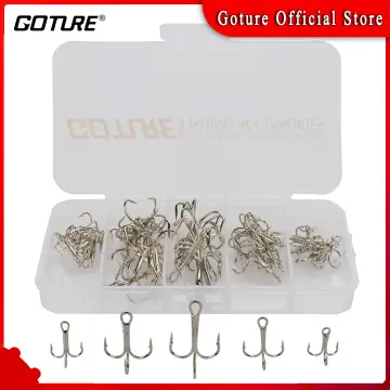 MEEU Black 10Pcs/lot Fishing Tackle Stainless Steel High Carbon Steel  Accessories Fishing Hook Lure Triple Hook Treble Overturned Hooks Barbed  Hooks