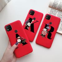 POCO C3 Silicone Phone Case For Xiaomi Poco C3 C 3 M2006C3MII Case Mongram Letters Flower Shockproof Soft Slim Protective Cover Replacement Parts