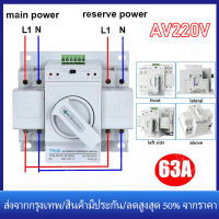 【ร้านไทย จัดส่งภายใน 24 ชั่วโมงใ】ATS Automatic Dual Power Transfer Switch 2P 63A 230V MCB สวิตซ์สลับแหล่งจ่ายไฟ อัตโนมัติ ระบบไฟฟ้าสำรอง Type Dual Power GCDQCN GCQ4