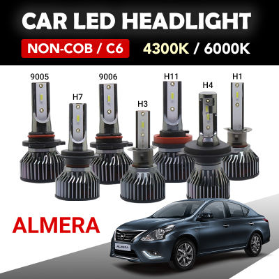 【Nissan】almera * รับประกัน1ปี * 2ชิ้น LED ไฟหน้า foglight H4 H8H11 hilo Beam