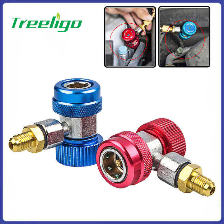 R134a For Car AC System Quick Coupler Manifold Gauge Adapters Hose