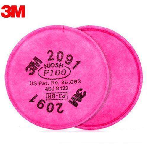 3m-7501-7502-หน้ากากป้องกันฝุ่น-สารเคมี-พร้อมแผ่นกรอง-3m-2091-2097-p100