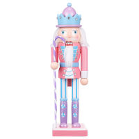 Gerpo【Hot】 ทหาร Nutcracker Nutcracker ของตกแต่งวันคริสต์มาสรูป Nutcracker เดสก์ท็อปไม้