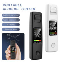 มืออาชีพ Breathalyzer แบบชาร์จแบบพกพาลมหายใจเครื่องดื่มแอลกอฮอล์ทดสอบแสงและเสียงที่ถูกต้องด้วยจอแสดงผล LCD 3ตัวบ่งชี้สี