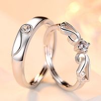 925 Sterling Silver Couple Ring Creative Men Angel Wings Proposed Valentines Day Gift