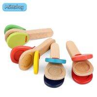 【CC】¤◐  1Pcs Baby Orff Percussion Instrument Handle Castanets Clappers Hand Game Educational