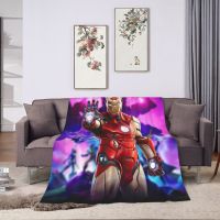 XZX180305  Marvel Iron Man Super Hero Customized Custom Sofa Blanket Ultra-Soft And w a rm Throw Blankets For Couch/Bed/Outdoor