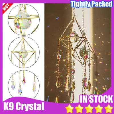 คริสตัล Sun Light Catchers จี้โคมระย้าลูกบอลคริสตัล Prism จี้ Rainbow Maker แขวน Chakra Cascade Home อุปกรณ์ตกแต่งสวน