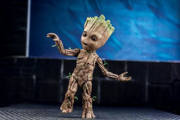 the-avengers-groot-ต้นไม้ขนาดเล็กผู้ชายอะนิเมะตัวละครภาพยนตร์หุ่นโมเดลข้อต่อที่เคลื่อนไหวได้โมเดลน่ารักของขวัญวันหยุดสำหรับเด็ก