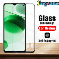 Jingsanc ฟิล์มกันรอยกระจกนิรภัยความแข็ง9H,ฟิล์มกันรอยแบบเต็มหน้าจอสำหรับ Realme C35 /Narzo 50A Prime จำนวน1 ~ 2ชิ้น