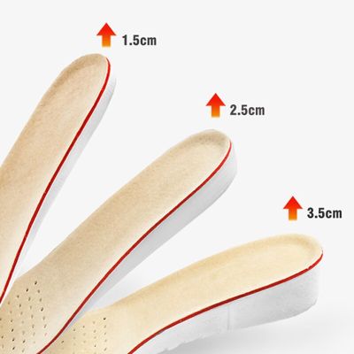 KOTLIKOFF พื้นรองเท้าเพิ่มความสูงสำหรับการเจริญเติบโต1.5/2.5/3.5ซม. ความสูงที่มองไม่เห็นพื้นในรองเท้าความสูงด้านในรองเท้าพื้นสำหรับฟุตบอลส้นเท้า