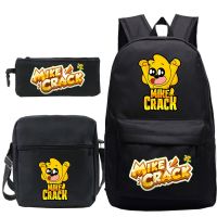 Anime 3Pcs Set Mikecrack Backpack Students School Bag Boys Girls Book Bag Teens Travel Laptop Bagpack Mochila Men Women Backpack