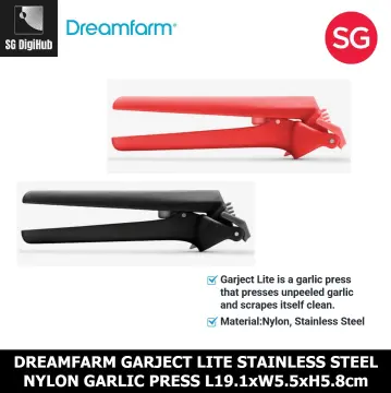 Dreamfarm Garject Lite Self-Cleaning Garlic Press in Black
