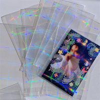 10pcs Kpop Postcard Protector Laser Photo Albums Sleeves For Women Men ID Credit Card Holder OPP Transparent Business Card Bag