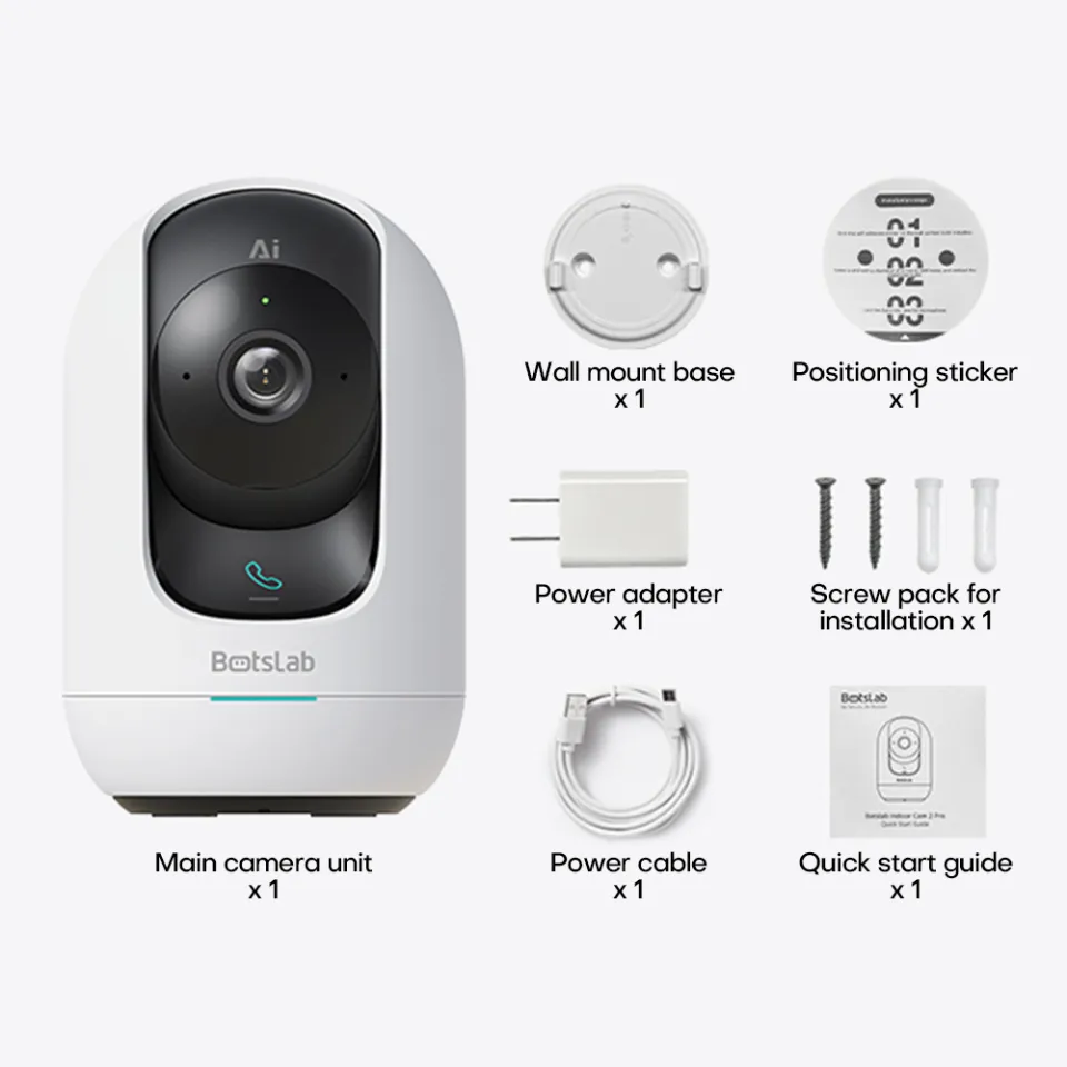 360 Botslab C221 5MP Indoor 2 Pro Ai CCTV Camera Connect Cellphone