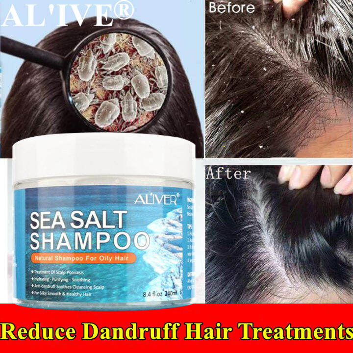 ALIVER Sea Salt Shampoo Dandruff Hair Treatment Shampoo For Scalp
