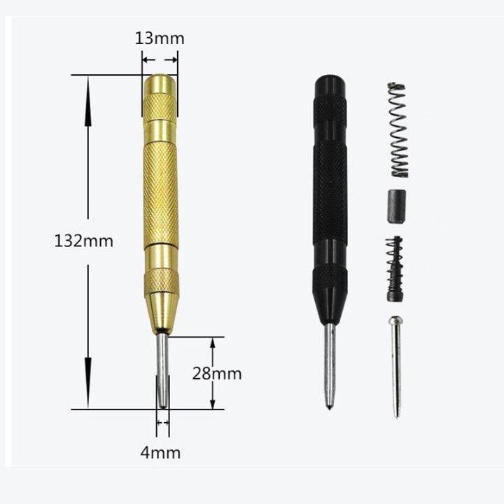 5-inch-automatic-center-pin-punch-spring-loaded-marking-starting-holes-tool-high-speed-steel-automatic-centre-punch-dot-punch