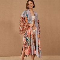 FN946N Beach Cover Up Women Kimono Bohemian Wrap Dresses V Neck Swimsuit Cape Summer Holiday Bathing Suits Sexy Cardigan Sunsc