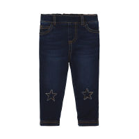 กางเกงยีนส์เด็กผู้หญิง Mothercare star patch skinny jeans - dark wash WC242