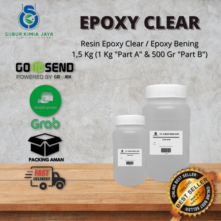 Epoxy Resin Bening Clear 1 Kg + Hardener 500 Gr Lazada Indonesia