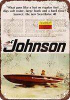 มอเตอร์ติดด้านหลังเรือมอเตอร์11.8X7.8นิ้วสำหรับม้าน้ำ Johnson โลหะอะลูมิเนียมป้ายดีบุกใหม่