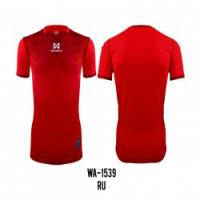 เสื้อฟุตบอลพิมพ์ลาย รุ่น WA-1539 (สีแดง)