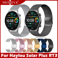 วัสดุ สแตนเลสสตีล สายนาฬิกา For Haylou Solar Plus RT3 สาย นาฬิกา สมาร์ทวอทช์ สายนาฬิกาข้อมือสำหรับ Milanese Magnetic Buckle For Haylou Solar Plus RT 3 strap band smartwatch watchBand Accessories