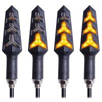 4PCS Motorcycle Turn Signal Light Built Flasher Relay 12LED Flowing Turn Signals Motorbike Turning Indicators 12V Waterproof