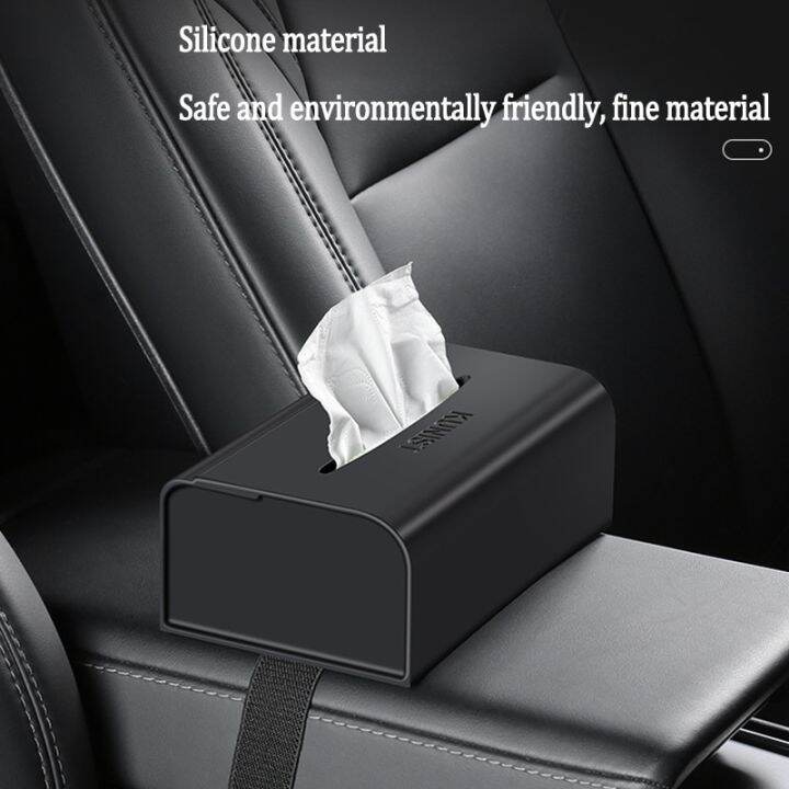 for-tesla-model-3-s-x-y-silica-gel-tissue-box-hidden-behind-screen-napkin-paper-holder-interior-storage-bag-car-accessories