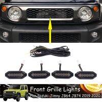 LED Front Grille Lights White Amber Light External Grille Lamps for Suzuki Jimny JB64 JB74 2019 2020 2021 High Version