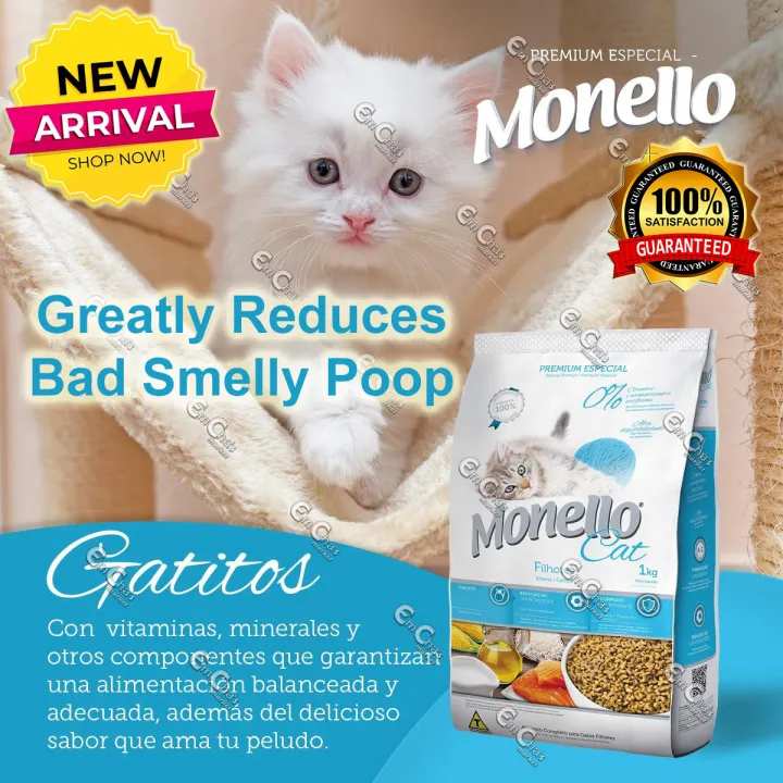 Original (Sky Blue Package) 1kg MONELLO Premium Food for Kittens Made