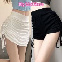 COD ✁☂ CUZ81VG V SHOP 【Ready in Malaysia】High waist rope shorts sexy elastic skirt anti - naked womens short skirt European style抽绳裤裙