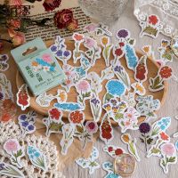 46 Pcs Four Seasons Flower Collection Decorative Mimi Stickers Scrapbooking Label Diary Stationery Album Phone Journal Planner