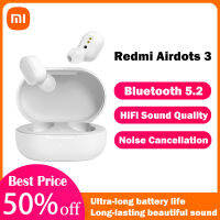 Xiaomi R Edmi AirDots 3หูฟังไร้สายบลูทูธ5.2 Mi จริงไร้สายชุดหูฟัง AptX สเตอริโอพร้อมไมโครโฟนแฮนด์ฟรีบัด TWS หูฟัง