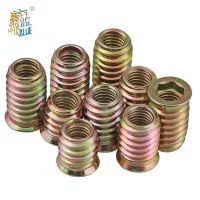 10pcs/20pcs M6 M8 M10 Zinc Alloy Iron Inside Carbon Steel Hex Socket Drive Insert Nuts Threaded For Wood Furniture Nails  Screws Fasteners