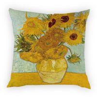 Simulation Oil Painting Cushion Cover Van Gogh Pillow Covers Decorative Sunflower Plant Pillows Case Home Sofa Cushions Covers