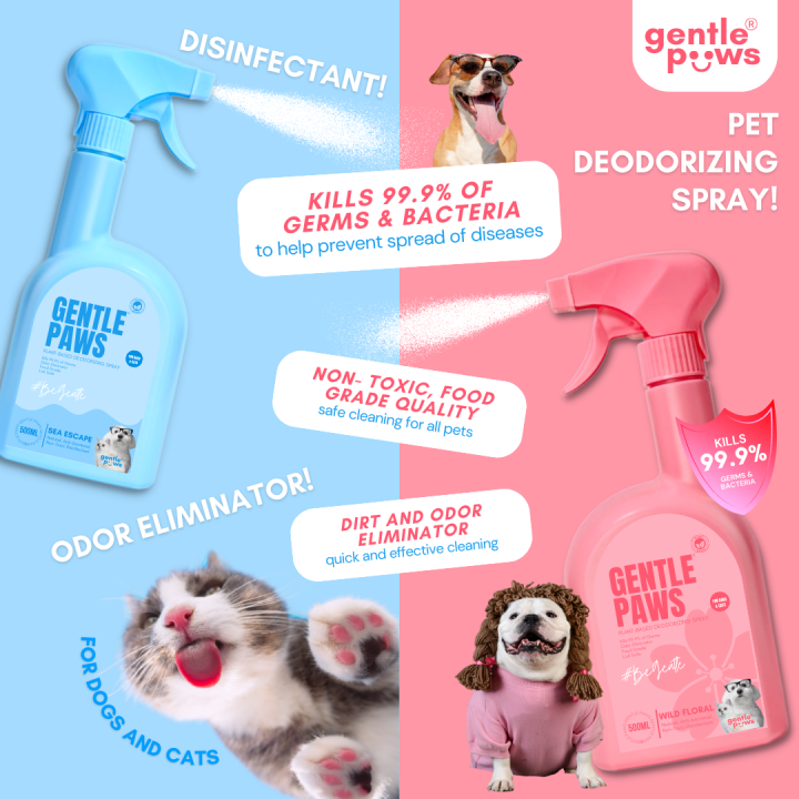 Luscious 500ml Gentle Paws Pet Natural Organic Plant Based Deodorizing Spray Odor Elimination