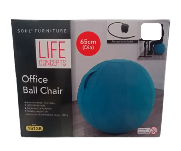 SOHL Furniture Office Ball Chair 65CM (Blue) | Lazada PH
