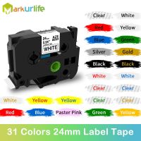 31 Colors TZ-251 24mm Brother Label Tape Compatible For Brother PT-H110  Label Printer 0.94 Inch Laminated Tape for Label Maker Adhesives Tape