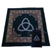 PXPF Art Tarot Pagan Altar Cloth Flannel Tablecloth with Bag 50x50cm Square Table Cover Divination Game Card Pad