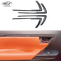 4Pcs ABS คาร์บอนไฟเบอร์สีประตูด้านใน Line ตกแต่ง Handle Trim สำหรับ Toyota Fortuner 2016 2017 2018 2019 2020 2021 2022