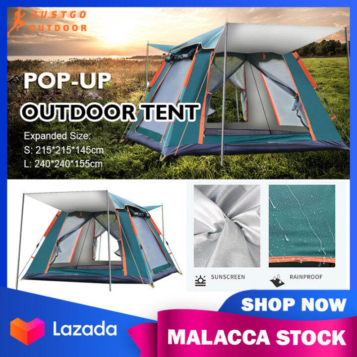 46 Person Khemah Tent Outdoor Camping Tent Auto Pop Up Quick Setup